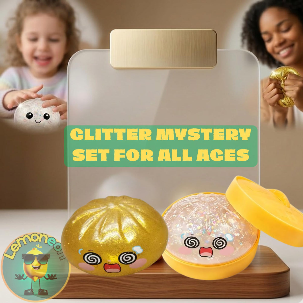 Lemoneon Desk Accessory Dumpling — cute office decor and tactile squeeze