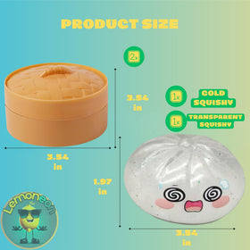 Lemoneon Glitter Dumpling Gold — collectible gift and eye-catching squeeze
