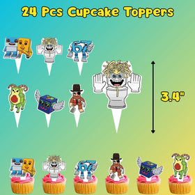 Lemoneon Steal a Brainrot cupcake toppers brighten treats with coordinated style.