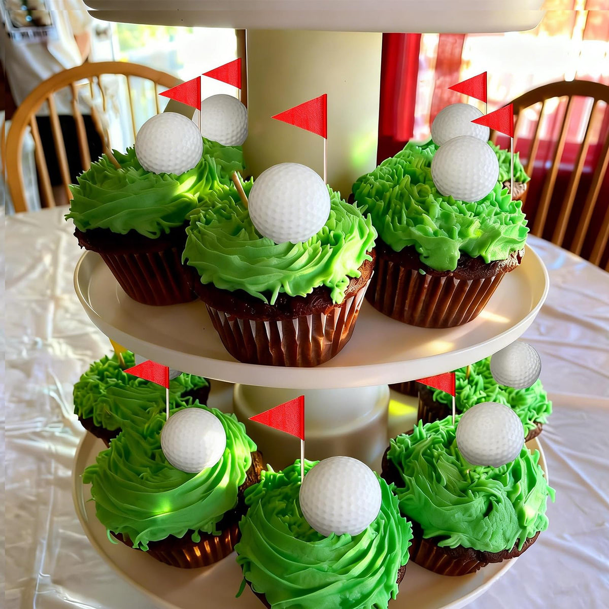 LemonRoad party setup featuring golf cake toppers for themed events