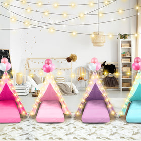 Lemosae fitted sheets keep sleepover tents tidy and breathable for kids