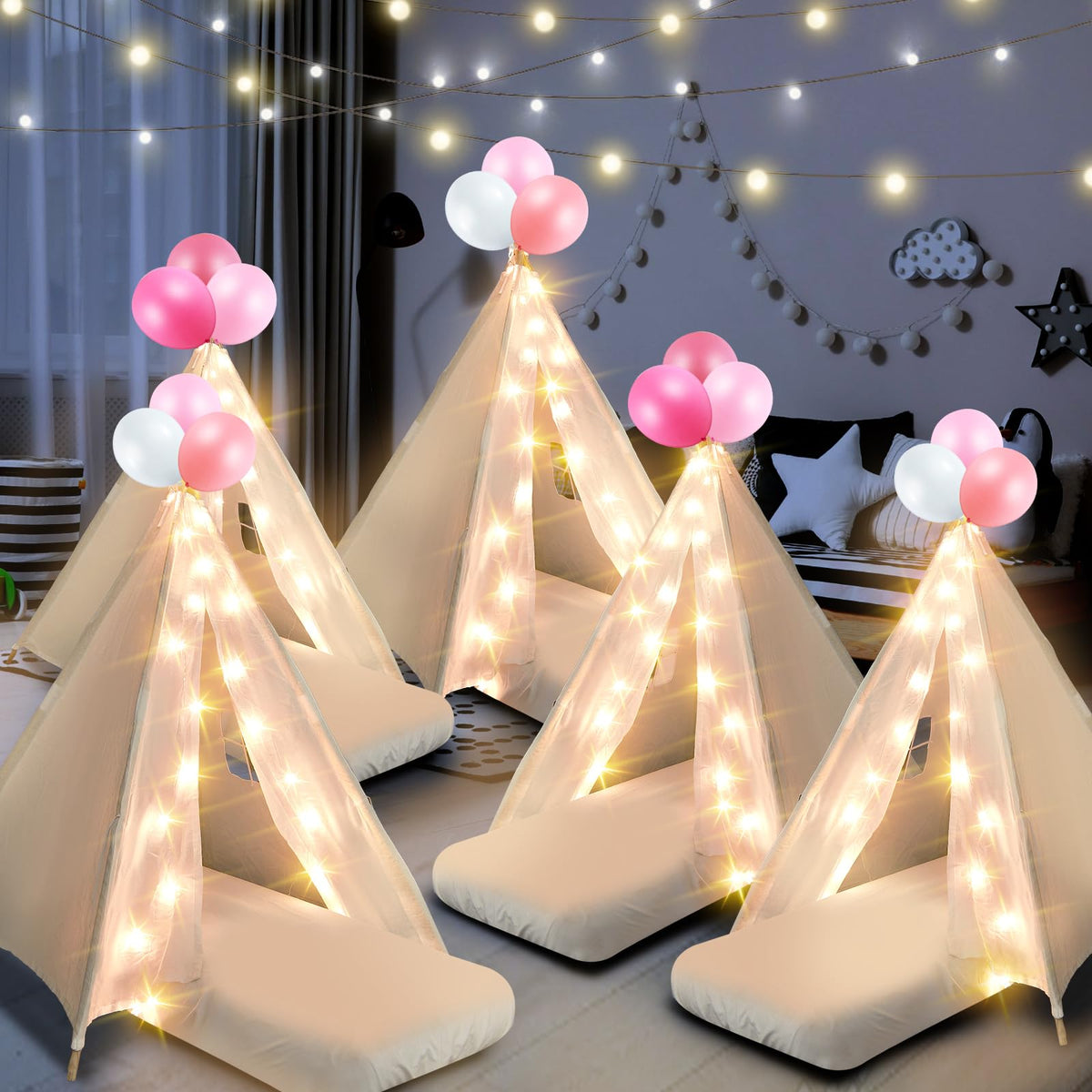 Lemosae pine pole teepee frame for sturdy quick assembly