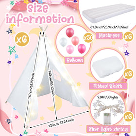Lemosae teepee with star lights for magical reading and play