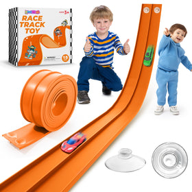 Lemostaar Flexible Race Track 15ft setup for indoor or outdoor racing.