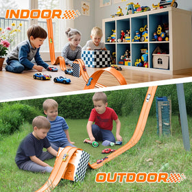 Lemostaar Flexible Race Track wall-mount for elevated racing challenges.