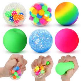 Lemostaar six-pack squishy stress balls with soft-touch finish for calm focus