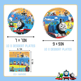 Lenglet Train Friends tablecloths create a festive backdrop while protecting surfaces.