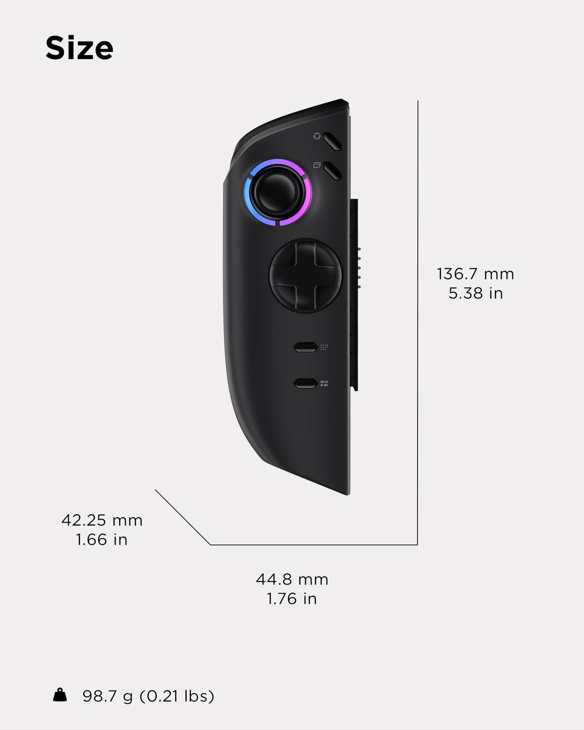 Lenovo Legion Go 2 left controller wireless connection up to 10 meters for flexible play.