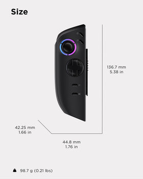 Lenovo Legion Go 2 left controller wireless connection up to 10 meters for flexible play.