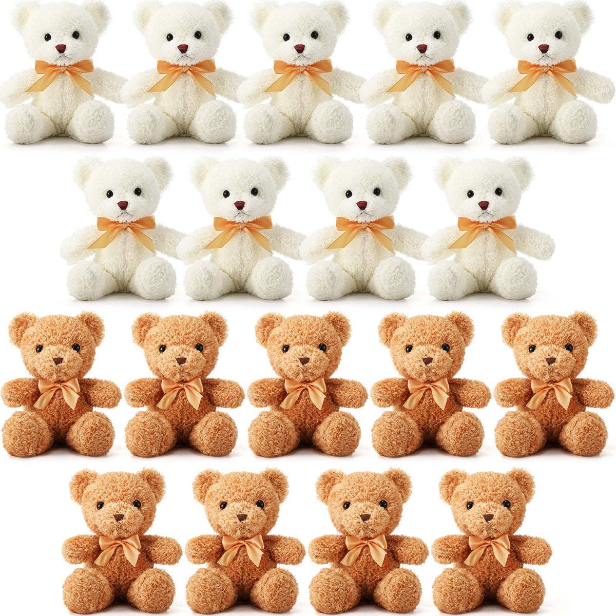 Lenwen 18-piece bear plush set for cozy play and decor.