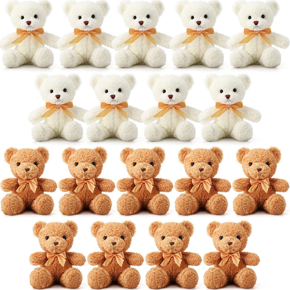 Lenwen 18-piece bear plush set for cozy play and decor.