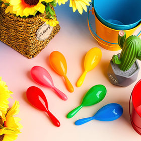 Lenwen mini maracas set as colorful party favors for musical activities