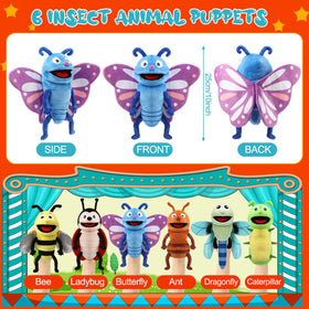 Lenwen butterfly puppet mouth close-up for colorful storytelling adventures