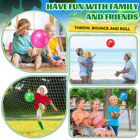 Child grasping Lenwen ball; easy to throw, bounce, and roll.