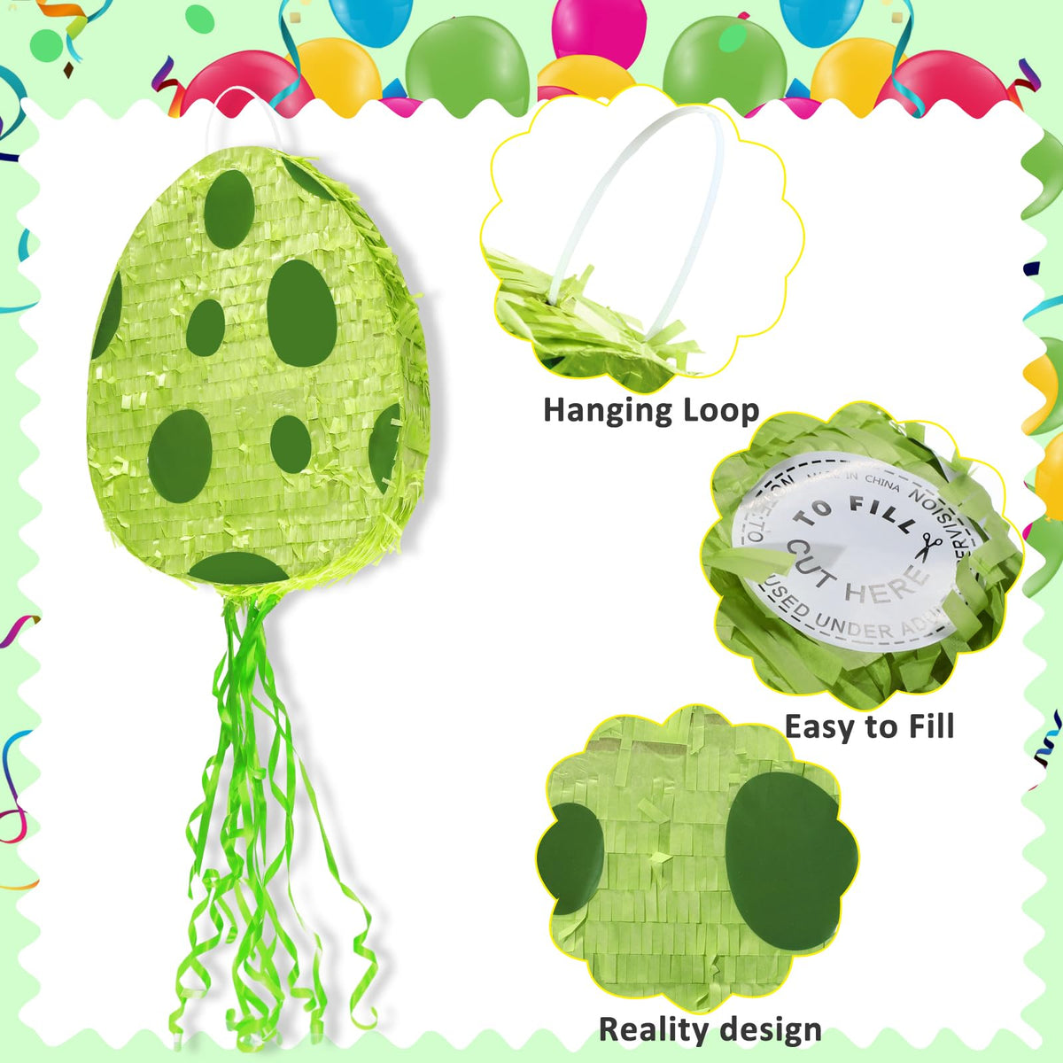 Lenwen confetti filler, bursts color and celebration when ribbons release contents.