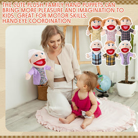 Lenwen daughter hand puppet with movable mouth for storytelling