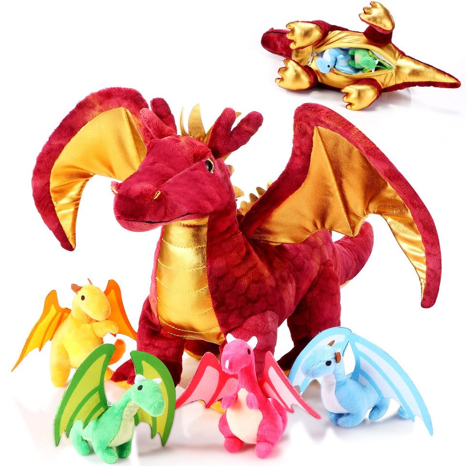 Lenwen dragon plush 16-inch mommy dragon ready for hugs and imaginative play.