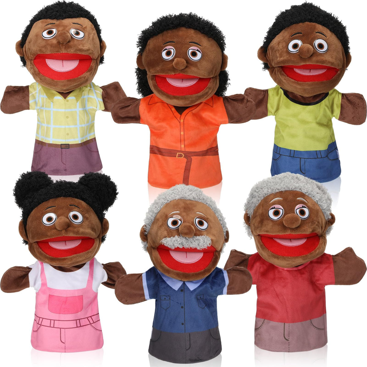 Lenwen father puppet with movable mouth for engaging storytelling sessions.