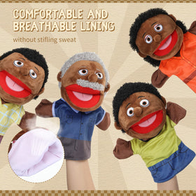 Lenwen mother puppet with movable mouth for expressive playtime.