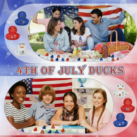 Lenwen Fourth of July party duck favors brighten gift bags.