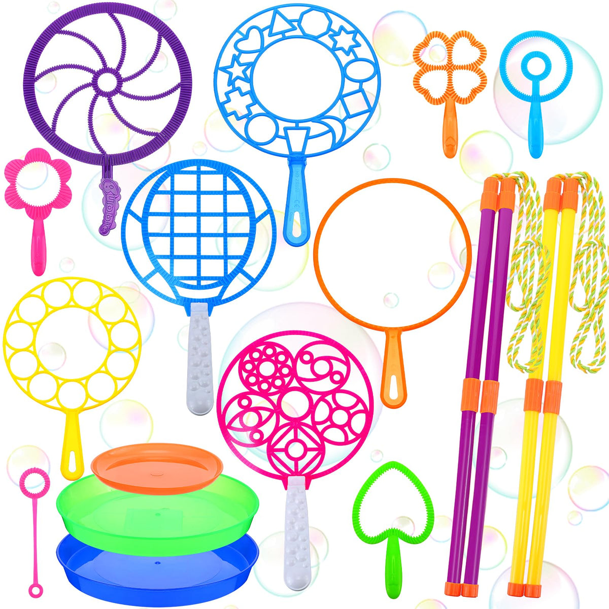 Lenwen giant bubble wands duo for giant bubbles and outdoor play.