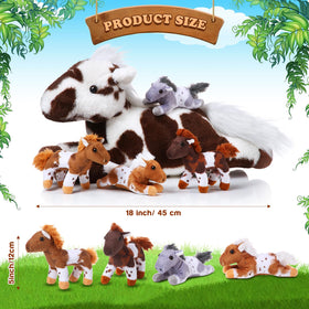Lenwen horse plush baby 1 5in cute pose for imaginative play