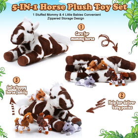 Lenwen horse plush baby 2 5in soft cuddle buddy for naps