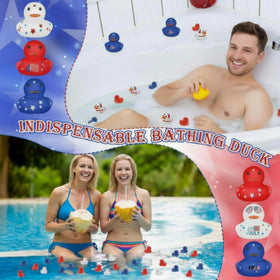 Lenwen Independence Day rubber duck prints add festive decor to any table.