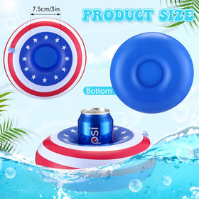 Lenwen inflatable drink holder unicorn cup float adds fun while securing bottles during parties.
