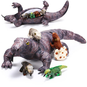Lenwen 26-inch Komodo dragon plush, lifelike and cuddly for imaginative play.