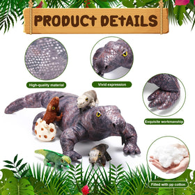 Lenwen green mini lizard plush, ideal for classroom rewards and group play.