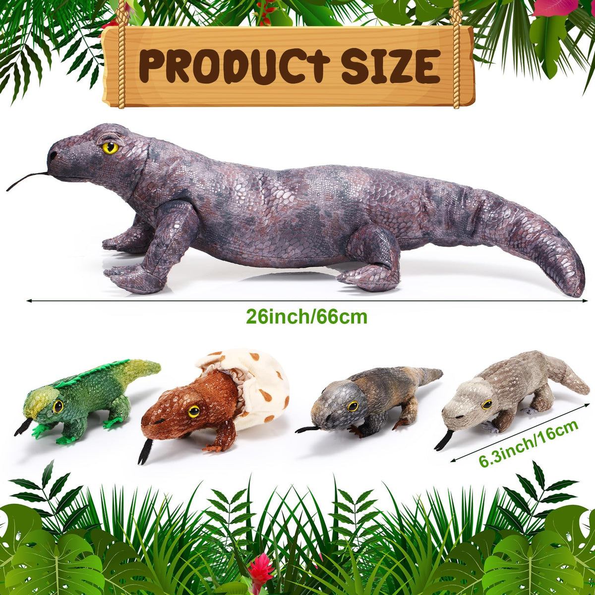 Lenwen orange mini lizard plush, colorful companion for storytelling.