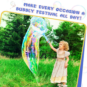 Lenwen large bubble wands six-pack for colorful, shareable outdoor bubbles.