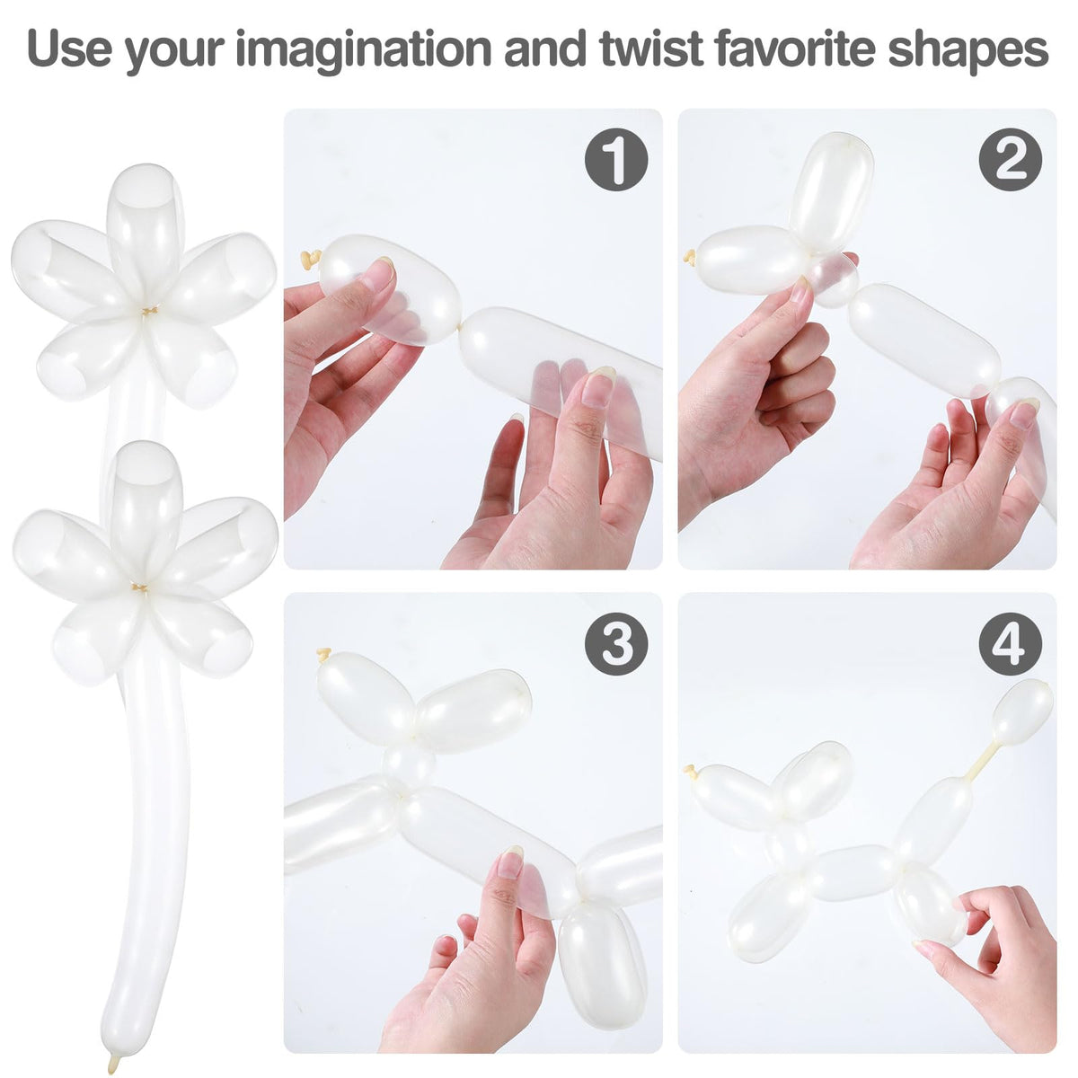 Lenwen latex balloons clear set for professional balloon art and events