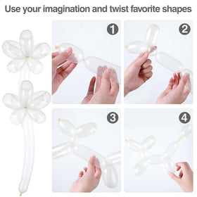 Lenwen latex balloons clear set for professional balloon art and events