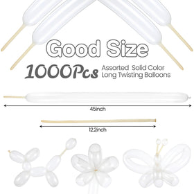 Lenwen long balloons clear twists ideal for creating balloons garlands and backdrops