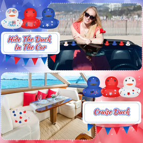 Lenwen Memorial Day duck decor enhances birthday and poolside treats.