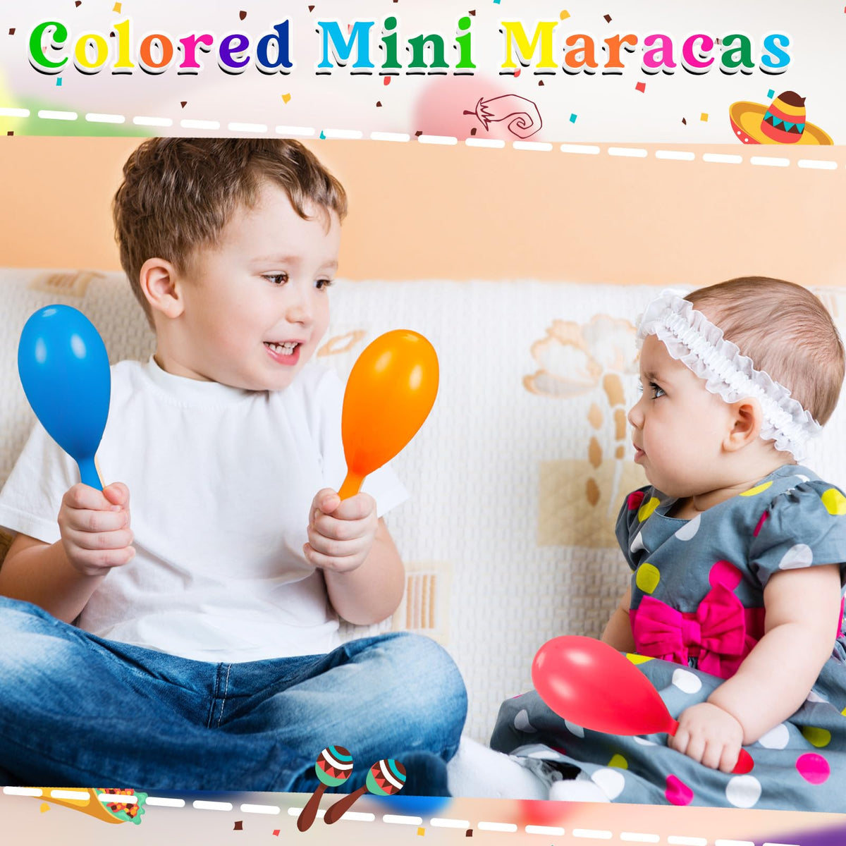 Lenwen neon plastic maracas with durable grip for dynamic birthday celebrations