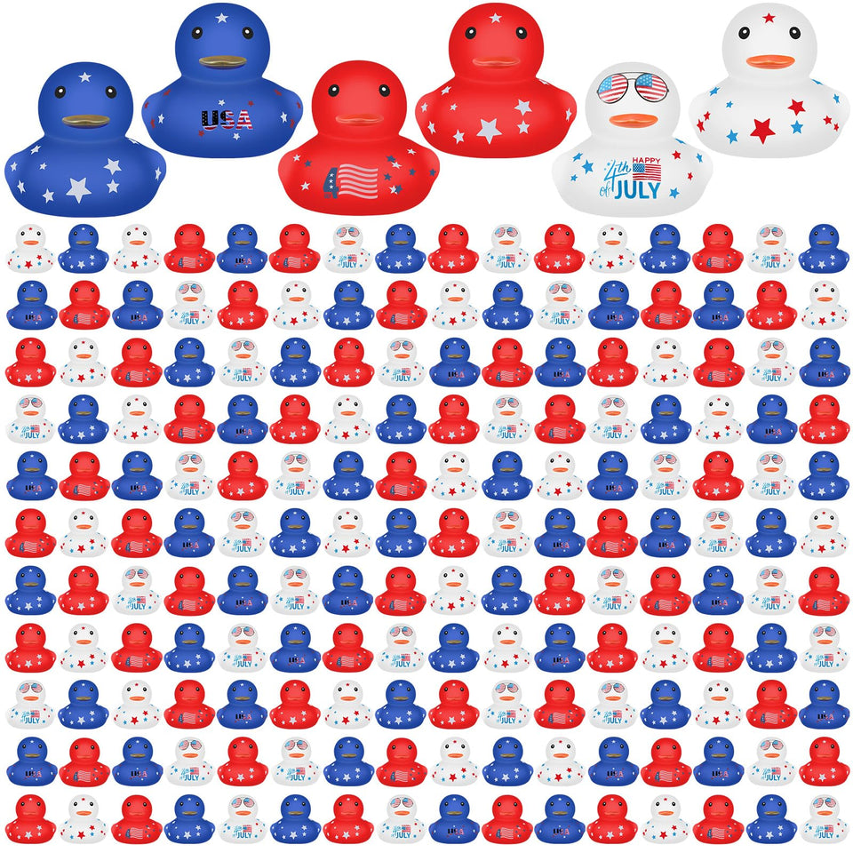 Lenwen patriotic rubber duck 4th of July design, perfect as a fun pool party accent.