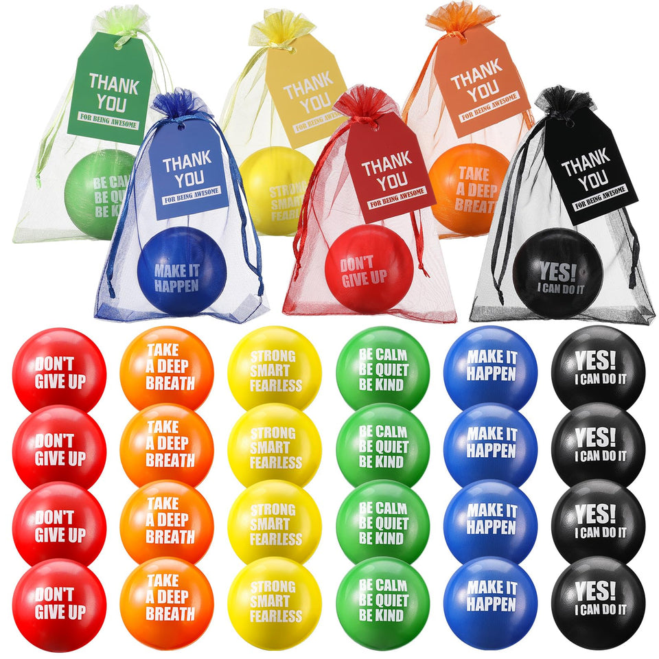Lenwen stress balls in six colors with a 2.5-inch diameter for mindful fidgeting