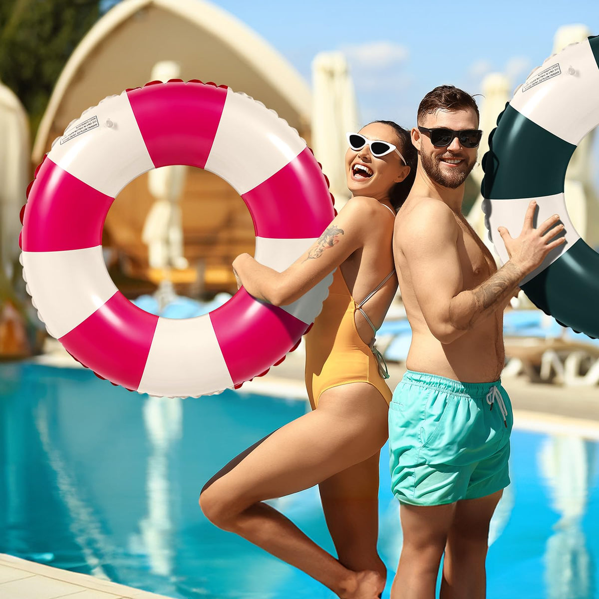 Lenwen learning-friendly pool tubes help beginners practice buoyancy with confidence.