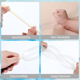 Lenwen twisting balloons clear 12-inch art for animal shapes and figures