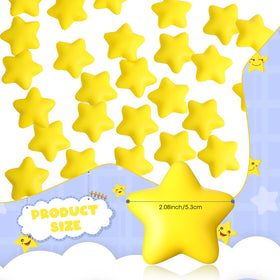Lenwen yellow star stress ball, 2-inch size, portable desk companion