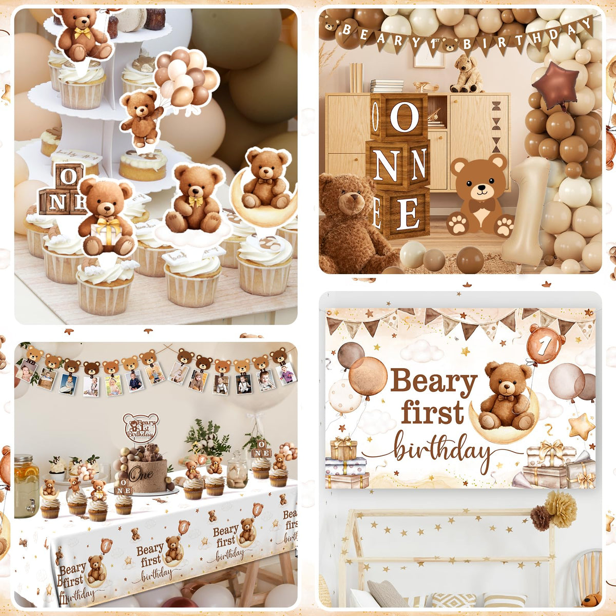 Lenyunge high chair banner coordinates seating with playful bear accents.