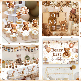 Lenyunge high chair banner coordinates seating with playful bear accents.