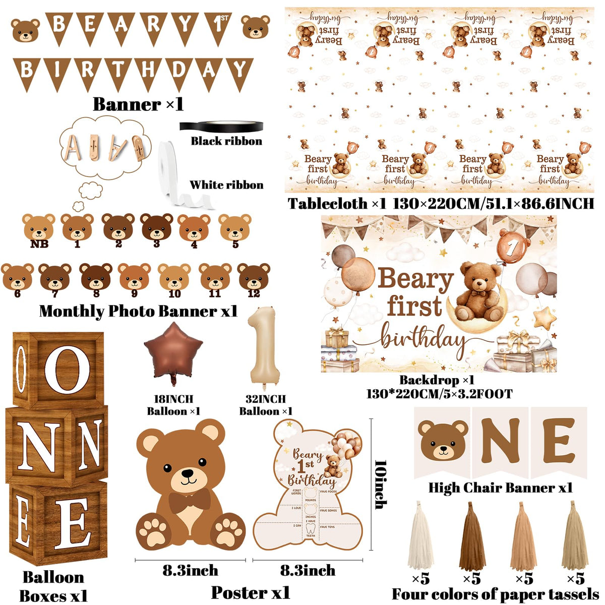 Lenyunge paper bear decorations box provides versatile wall and table accents.
