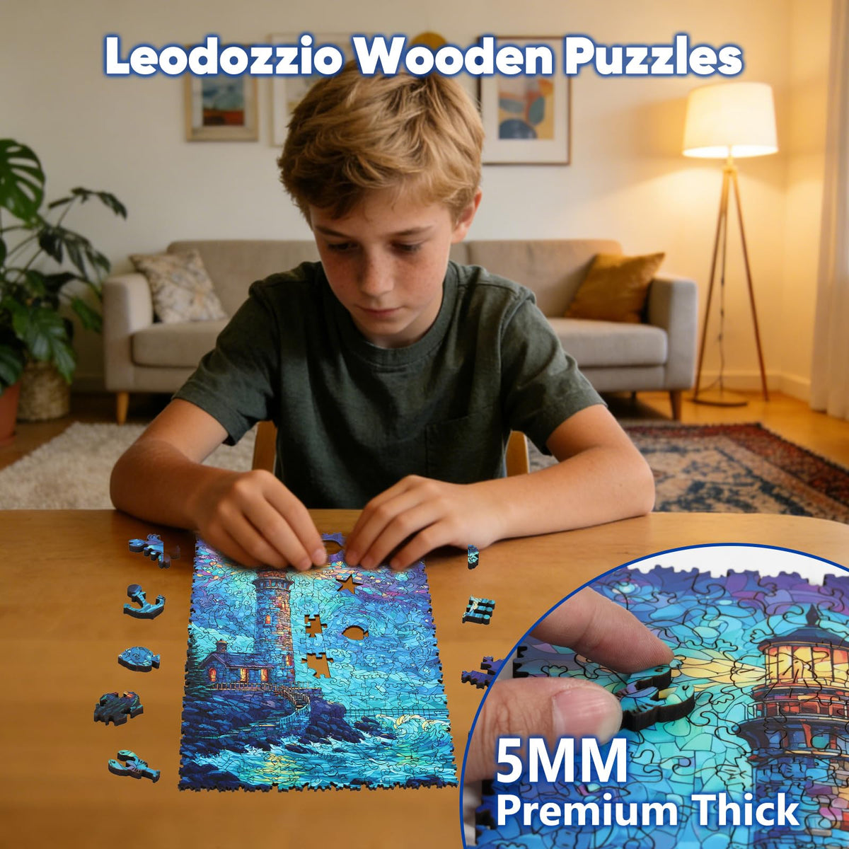 Leodozzio Ocean scene pieces spread on table for mindful focus