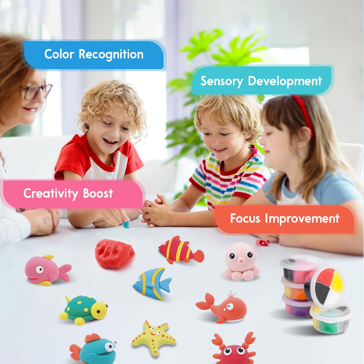LEOMAUNYX Kids gift pack ocean clay offers a thoughtful present.