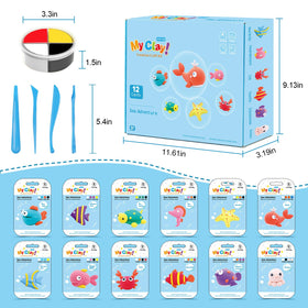 LEOMAUNYX Ocean animal clay forms show beginner-friendly shapes.