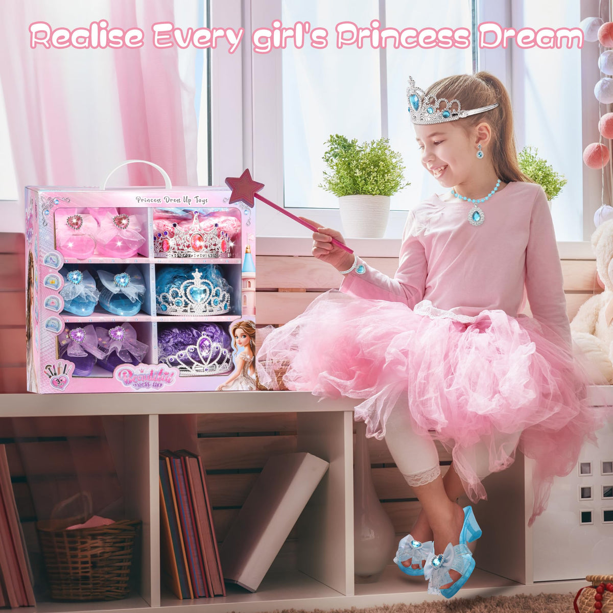 LeonaKidz Princess dress-up case showcases the full kit.
